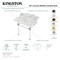Kingston Brass 30 Carrara Marble Console Sink with Acrylic Legs, Marble WhitePolished Chrome LMS3030MA1 - alternate 2
